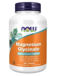 Now Foods Magnesium Glycinate Υψηλή Απορρόφηση Μαγνησίου 180 ταμπλέτες