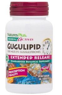 Natures Plus Gugulipid 1000mg Φόρμουλα Κατά Της Χοληστερίνης Με Αντιοξειδωτικές Ιδιότητες 30 ταμπλέτες
