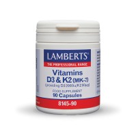 Lamberts Vitamin D3 2000iu & K2 90μg Συμπλήρωμα Διατροφής Για Υγιή Οστά & Δόντια, 90 Κάψουλες