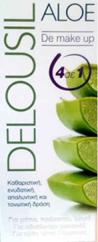 Delousil Aloe Demake Up 4 In 1 Λοσιόν Ντεμακιγιάζ Για Όλους Τους Τύπους Επιδερμίδας 300ml