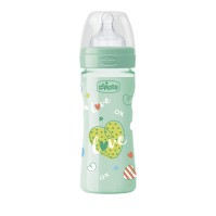 Chicco Μπιμπερό Πλαστικό Θηλή Σιλικόνης Unisex 2m + 250ml