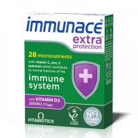 Vitabiotics Immunace Extra Protection Συμπλήρωμα Διατροφής για την Υποστήριξη του Ανοσοποιητικού Συστήματος, 30 ταμπλέτες