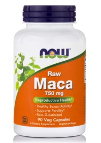 Now Raw Maca 750mg Συμπλήρωμα Διατροφής Για Ορμονική Ισορροπία Αύξηση Λίμπιντο Αντοχή 90 φυτικές κάψουλες