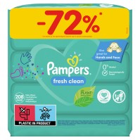 Pampers Μωρομάντηλα Fresh Clean, 4x52τεμ -72%