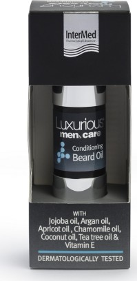 Intermed Luxurious Men’s Care Conditioning Beard Oil Μαλακτικό Λάδι Για Τα Γένια 15ml