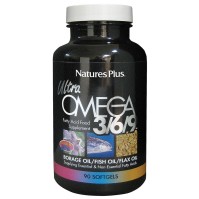 Natures Plus Ultra Omega 3/6/9 Συμπλήρωμα Διατροφής με Ωμέγα 3/6/9 Λιπαρά Οξέα για την Υγεία του Καρδιαγγειακού Συστήματος,  90 μαλακές κάψουλες
