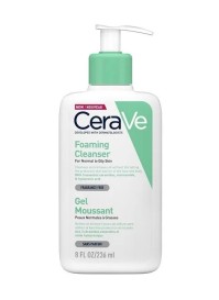 CeraVe Foaming Cleanser Gel Αφρός καθαρισμού που καθαρίζει και αφαιρεί την περίσσεια σμήγματος (πρόσωπο και σώμα) 236ml
