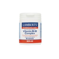 Lamberts Vitamin B-50 Complex, Συμπλεγμα Βιταμινών Β για την Καλή Υγεία του Νευρικού Συστήματος, 60 tabs
