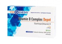 VIOGENESIS B-COMPLEX DEPOT Σύμπλεγμα βιταμινών Β φαρμακοτεχνικής μορφής δισκίων Depot (βραδείας αποδέσμευσης) 60tabs
