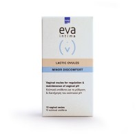 Intermed Eva Lactic Ovules Κολπικά υπόθετα με γαλακτικό οξύ και γλυκογόνο Επαναφορά και διατήρηση κολπικού pH 10τμχ