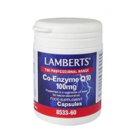 Lamberts Co-Enzyme Q10 100mg, Συμπλήρωμα με το Συνένζυμο Q10 για την Ενέργεια & Τόνωση, 30 μαλακές κάψουλες