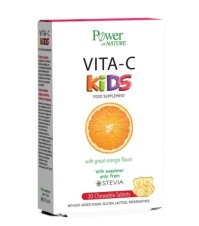Power Health Vita-C Kids Stevia Μασώμενα Δισκία Βιταμίνης C 100mg για Παιδιά, 30chew.tabs
