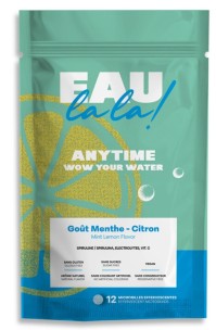 EAU la la! ANYTIME – Αρωματισμένο Μείγμα με Γεύση Μέντα-Λεμόνι  1 φακελάκι 12 τεμαχίων (αναβράζοντα)
