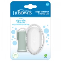 Dr. Browns Δακτυλική Οδοντόβουρτσα Σιλικόνης για Βρέφη 3m+ Πράσινη