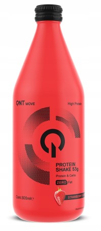 QNT Protein Shake Γυάλινο Μπουκάλι Strawberry 500 ml