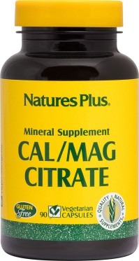 Natures Plus Calcium & Magnesium Citrate with Boron, Συμπλήρωμα Διατροφής για την Καλή Υγεία των Οστών & την Οστεοπόρωση 90caps