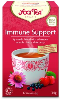 Yogi Tea Immune Support Βιολογικό Τσάι για Ενίσχυση του Ανοσοποιητικού 17 Φακελάκια 34g