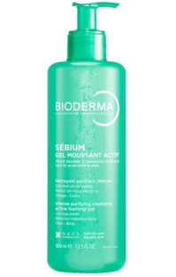 Bioderma Sebium Gel Moussant Actif Gel Καθαρισμού για Λιπαρό & Ακνεϊκό Δέρμα 400ml