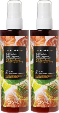 Korres Set 1+1 Basil Mandarin Βασιλικός Μανταρίνι Body Butter Spray 2x250ml