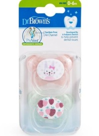 Dr. Brown’s Πιπίλα Prevent Ορθοδοντική Ροζ 0-6m – Σιλικόνης & Ανατομική (2τμχ)