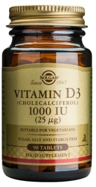 Solgar Vitamin D3 1000IU, 90 Ταμπλέτες