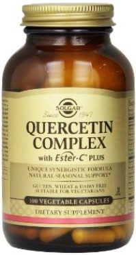 Solgar Quercetin Complex Σύμπλεγμα Κουερσετίνης με Βιταμίνη C για Αντιμετώπιση Αλλεργικών Συμπτωμάτων - Ιδανικό σε Περιπτώσεις όπως Καταρροή, Φτέρνισμα & Αλλεργική Ρινίτιδα, 100veg.caps