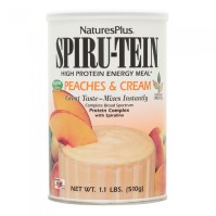 Natures Plus Spiru-Tein Shake 1,1lbs Συμπλήρωμα Διατροφής Peaches & Cream  510gr - Συμπλήρωμα διατροφής δίνει ενέργεια και ζωτικότητα, καταπολεμά την κούραση, μπορεί να χρησιμοποιηθεί σαν υποκατάστατο γεύματος.