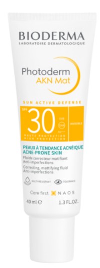 Bioderma Photoderm AKN Mat Fluid Spf30 Αντιηλιακό Προσώπου για Ματ Αποτέλεσμα, 40ml