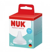 NUK Perfect Match Θηλή Σιλικόνης M 3m+ με Anti-Colic 2τμχ