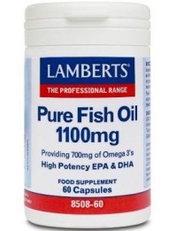 Lamberts Pure Fish Oil Συμπληρώματα Διατροφής με Ιχθυέλαιο 1100mg 60caps