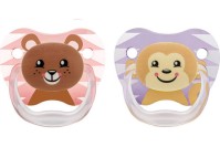 Dr. Browns Prevent, Ορθοδοντική Πιπίλα Σιλικόνης (PV22014) Με Σχέδια Ζωάκια, Για 6-18 Μηνών, Σε Χρώμα Ροζ-Μωβ* 2τμχ