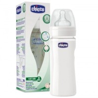 Chicco Nature Glass Μπιμπερό 240ml 0m+ Σιλικόνης