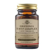 Solgar Griffonia 5-HTP Complex Συμπλήρωμα Διατροφης για τη Βελτίωση της Ψυχικής Υγείας Κατά του Άγχους & της Κόπωσης, 30 Φυτικές Κάψουλες