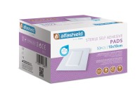 Alfashield Self Adhesive Pad Αποστειρωμένο Αντικολλητικό Υποαλλεργικό Αυτοκόλλητο Επίθεμα 10cmx10cm 50τμχ