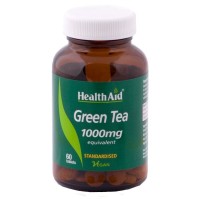 Health Aid Green Tea 1000mg, Συμπλήρωμα Διατροφής Πράσινο Τσάι με Αντιοξειδωτική Δράση, 60 ταμπλέτες