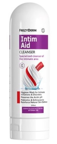 Frezyderm Intim Aid Cleanser Liquid PH5 Καθαριστικό Ευαίσθητης Περιοχής, 200ml