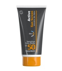 Frezyderm Active Sun Screen Sensitive Face & Body SPF 50+ Aντηλιακή Kρέμα Ευαίσθητου Προσώπου & Σώματος SPF 50+, 150ml