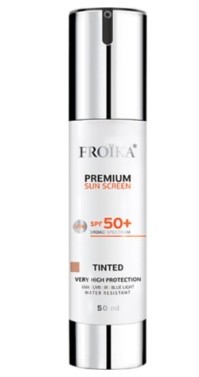 Froika Premium Sun Screen SPF50+ Tinted Νέας Γενιάς Αντιηλιακή Κρέμα Προσώπου με Χρώμα, 50ml
