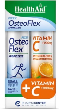 Health Aid Promo Pack Osteoflex, 20tabs & Vitamin C 1000mg, 20tabs, 1σετ