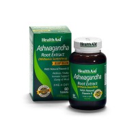 Health Aid Vegan Ashwagandha Root Extract Συμπλήρωμα Διατροφής από Ινδικό Ginseng με Ισχυρή Αντιοξειδωτική Δράση για Ενίσχυση του Ανοσοποιητικού 60 Ταμπλέτες