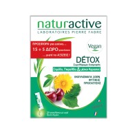 Naturactive Detox Συμπλήρωμα Διατροφής για Αποτοξίνωση του Οργανισμού με Σημύδα, Πικραλίδα & Μίσχους Κερασιού, 15 + 5 φακελίσκοι