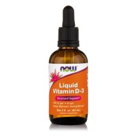 Now Foods Liquid Vitamin D3 400 IU Συμπλήρωμα Διατροφής σε Σταγόνες για την Ενίσχυση του Ανοσοποιητικού, 60ml