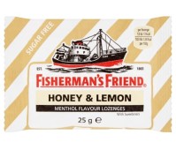 Fishermans Friend Honey & Lemon Καραμέλες για τον Πονόλαιμο με Μέλι & Λεμόνι - Χωρίς Ζάχαρη, 25gr