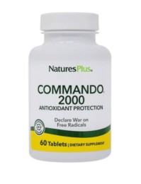 Natures Plus Commando 2000 Συμπλήρωμα Διατροφής με Ισχυρή Αντιοξειδωτική Προστασία 60tabs