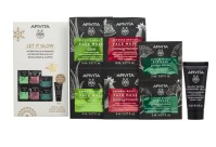 Apivita Promo Let it Glow – Μάσκες Αλόη, Ρόδι, Ginkgo + Δώρο Black Detox Gel 15ml