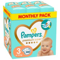 Pampers Premium Care No3 Monthly Pack (6-10kg) 200τμχ