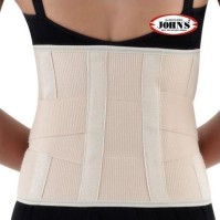 Ζώνη Οσφύος με 4 Μεταλλικά Ελάσματα και Χιαστί Ιμάντες Lombo Ι 24εκ. 10805 Johns XL - Μπεζ