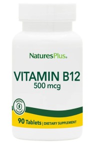 Natures Plus Vitamin B-12 500mcg για την Τόνωση του Νευρικού Συστήματος 90tabs