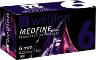 Wellion Medfine Plus Βελόνες Πένας Ινσουλίνης 6mm / 0,25mm (31G) 100pcs