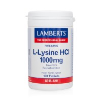 Lamberts L-Lysine HCL 1000mg Συμπλήρωμα Διατροφής με Λυσίνη 120 tabs